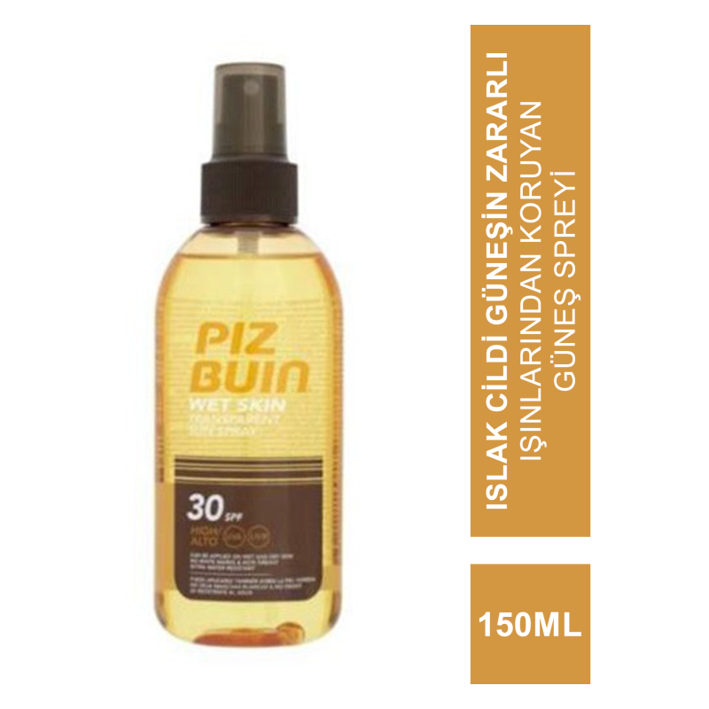 Piz Buin Transparan Islak Cilde Uygulanabilen Güneş Spreyi SPF 30 150 ml