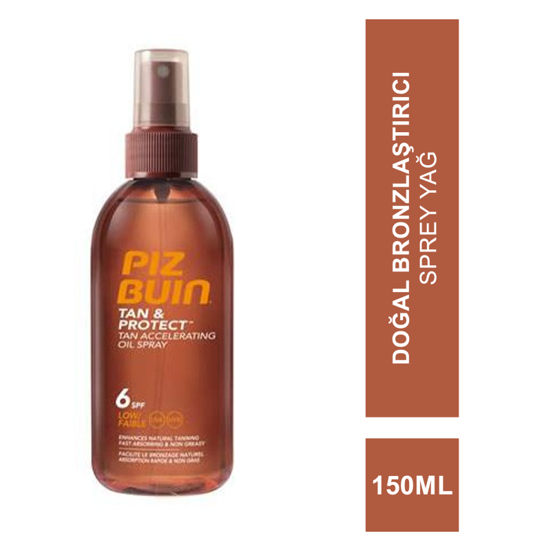 Piz Buin Bronzlaşma ve Koruma için Sprey Yağ SPF 6 150 ml