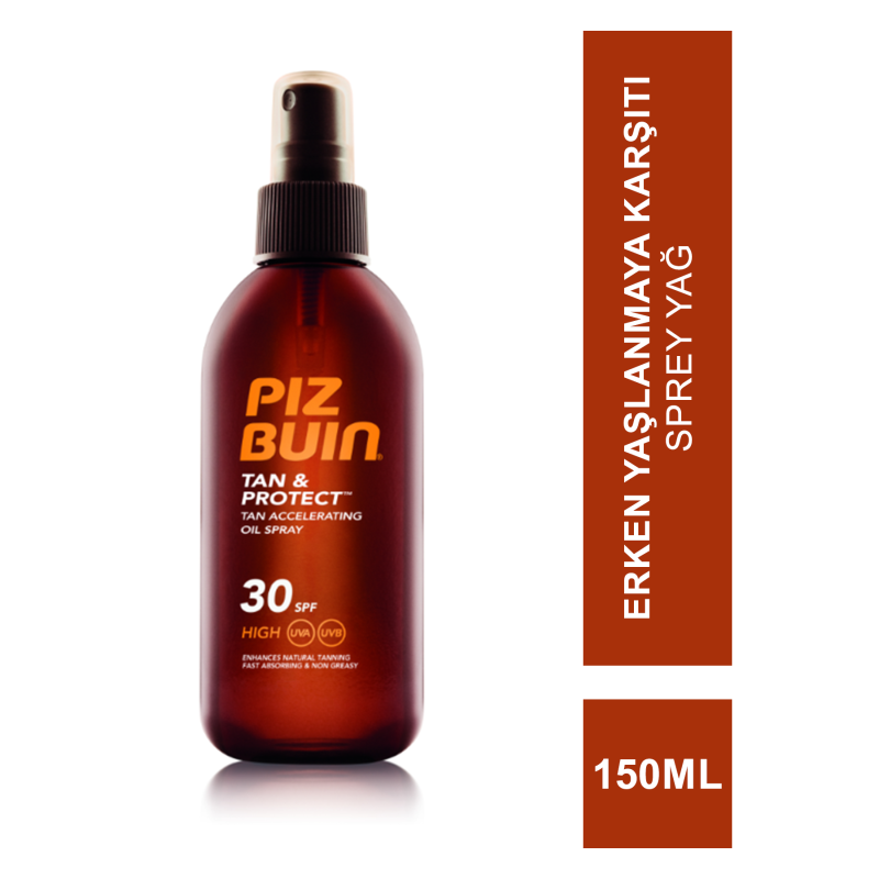 Piz Buin Bronzlaşma ve Koruma için Sprey Yağ SPF 30 150 ml