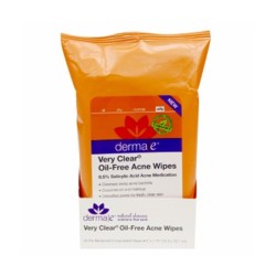 Derma E Very Clear Oil Free Acne Wipes - Akneli Ciltler İçin Temizleme Mendili 25 Adet