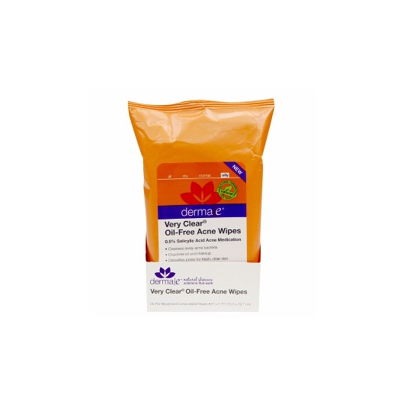 Derma E Very Clear Oil Free Acne Wipes - Akneli Ciltler İçin Temizleme Mendili 25 Adet Derma E Very Clear Oil Free Acne Wipes - Akneli Ciltler İçin Temizleme Mendili 25 Adet