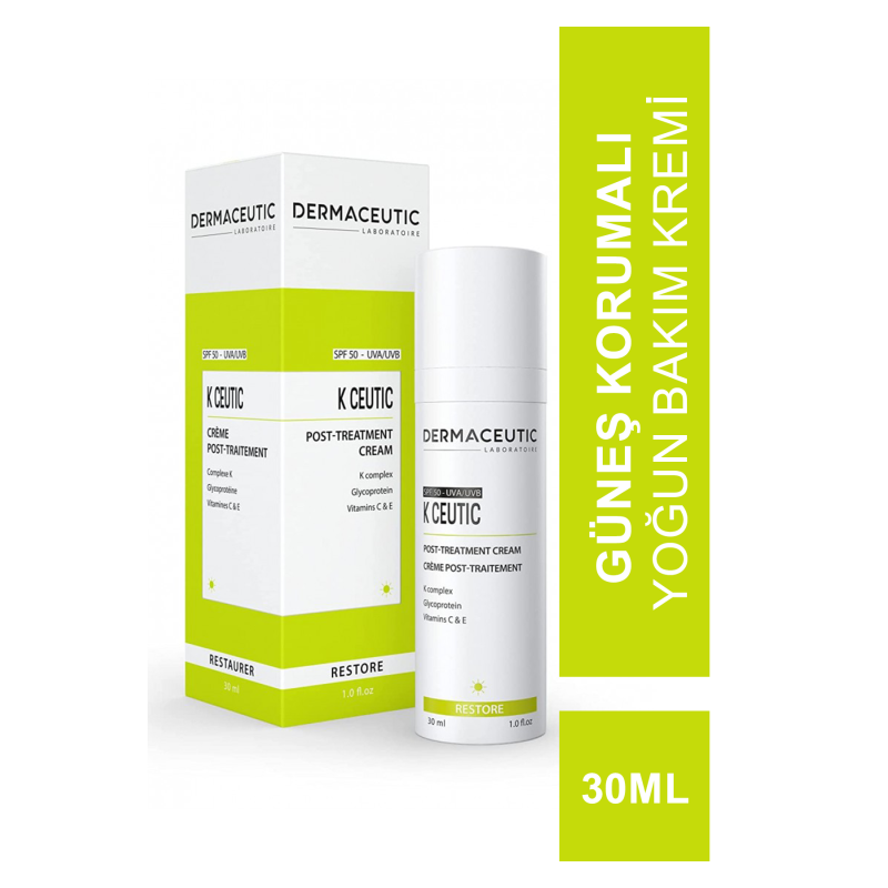 Dermaceutic K Ceutic 30ml - Güneş Korumalı Yoğun Bakım Kremi (S.K.T 08-2024) Dermaceutic K Ceutic 30ml - Güneş Korumalı Yoğun Bakım Kremi (S.K.T 08-2024)