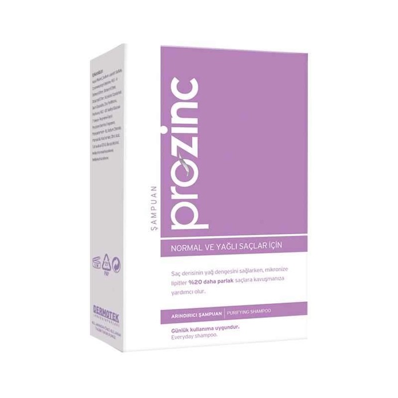 Prozinc Normal ve Yağlı Saçlar İçin Kepek Önleyici Arındırıcı Şampuan 300ml