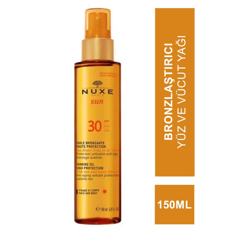 Nuxe Sun Spf 30 Bronzlaştırıcı Yüz ve Vücut Yağı 150 ml Nuxe Sun Spf 30 Bronzlaştırıcı Yüz ve Vücut Yağı 150 ml