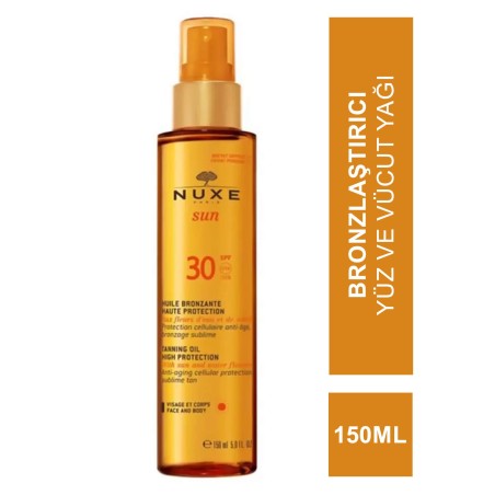 Nuxe Sun Spf 30 Bronzlaştırıcı Yüz ve Vücut Yağı 150 ml