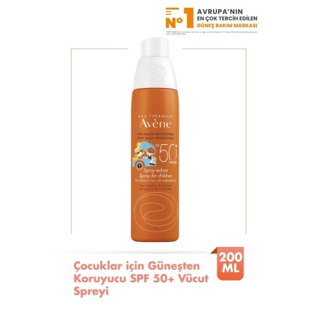 Avene Çocuklar İçin Güneşten Koruyucu Spf 50+ Vücut Spreyi 200 ml