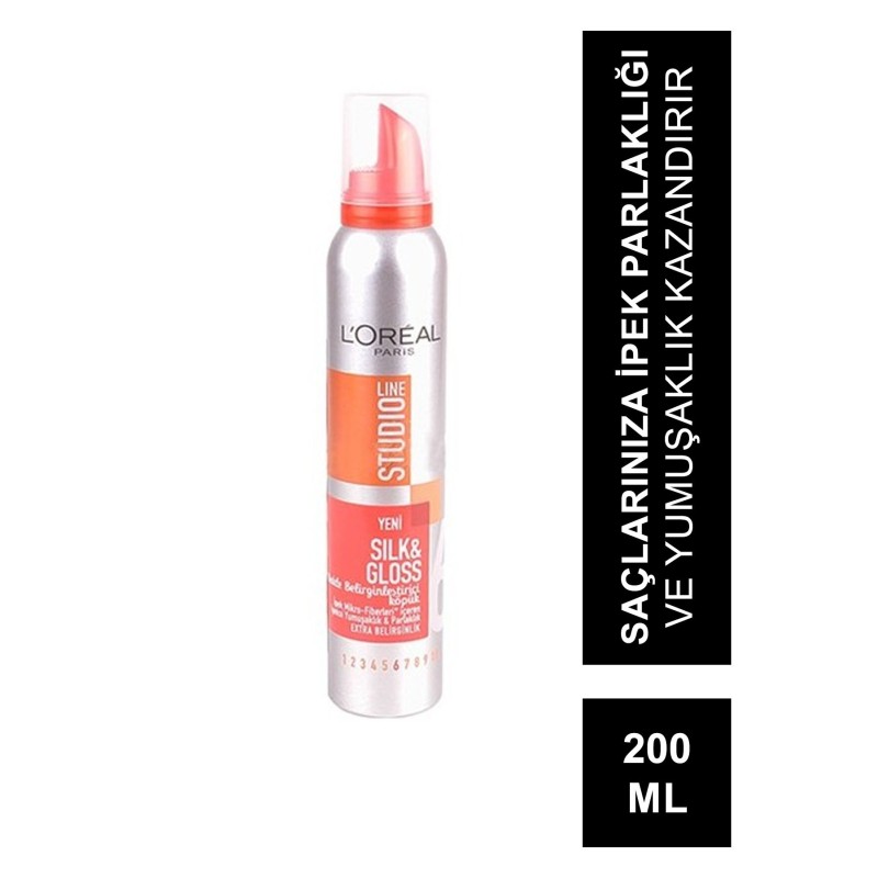 Loreal Paris Studio Line Silk & Gloss Curl Mousse Bukle Belirginleştirici Köpük 200ml