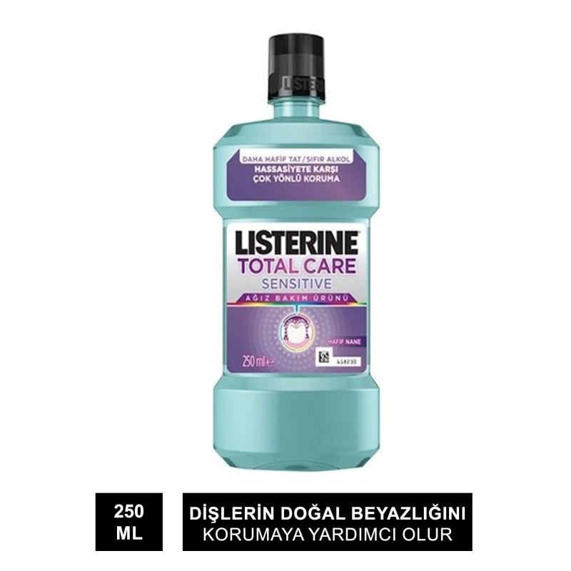 Listerine Total Care Sensitive Ağız Gargarası 250 ml - Hafif Nane Listerine Total Care Sensitive Ağız Gargarası 250 ml - Hafif Nane