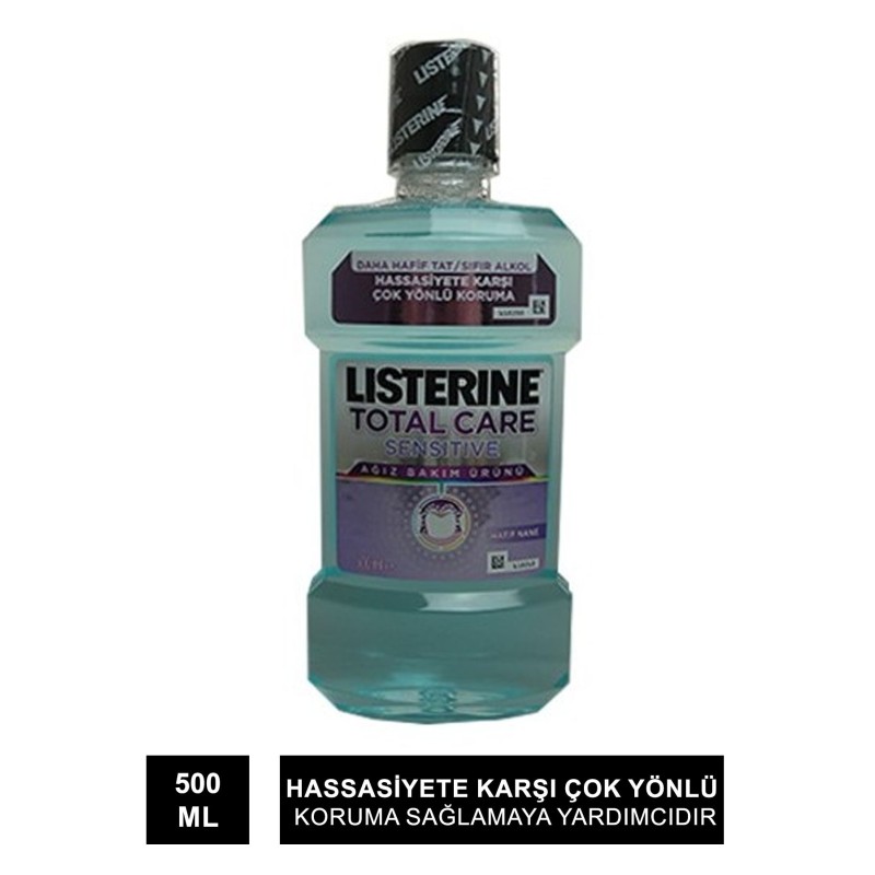 Listerine Total Care Sensitive Ağız Gargarası 500 ml - Hafif Nane Listerine Total Care Sensitive Ağız Gargarası 500 ml - Hafif Nane