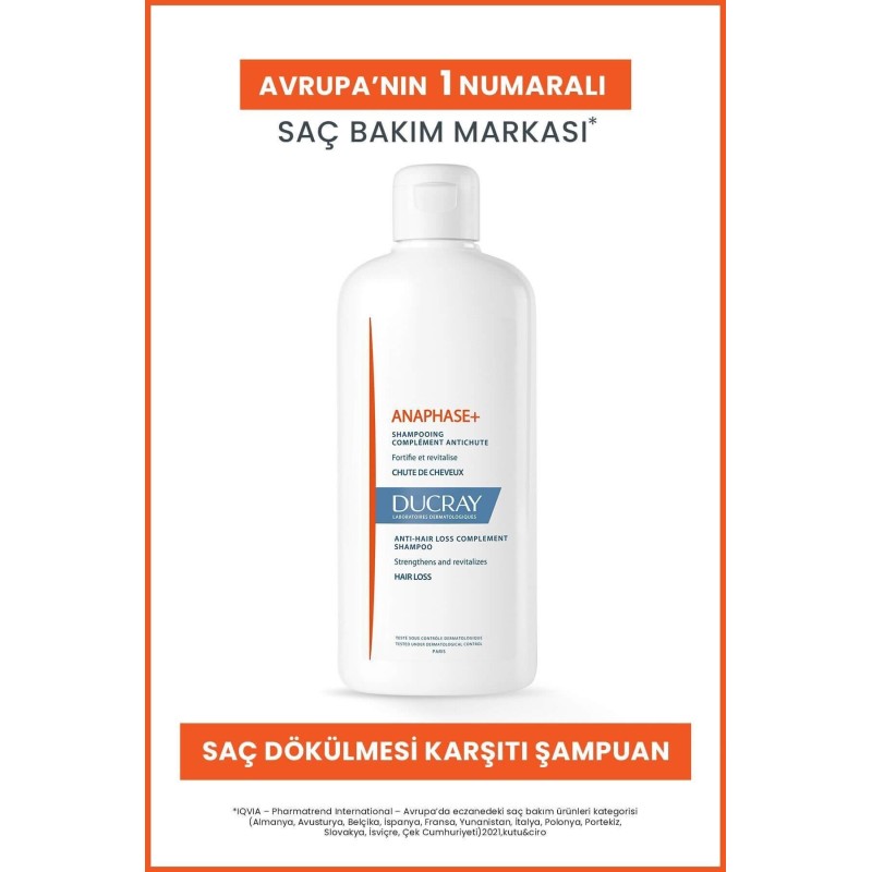 Ducray Anaphase+ 400 ml Saç Dökülmesine Karşı Şampuan Ducray Anaphase+ 400 ml Saç Dökülmesine Karşı Şampuan