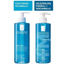 La Roche Posay Effaclar Temizleme Jeli Yağlı/Akneye Eğilim Gösteren Ciltler Siyah Nokta Görünümü ve Parlama Karşıtı 400ml
