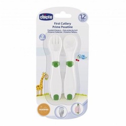 Chicco İlk Kaşık-Çatal Setim 12 Ay+ Yeşil