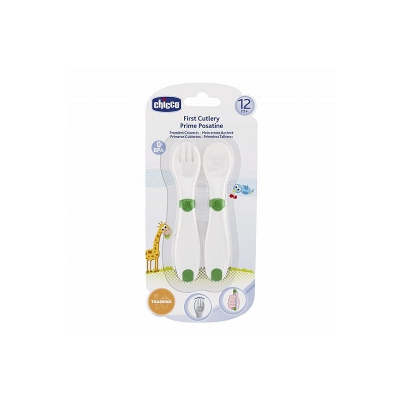 Chicco İlk Kaşık-Çatal Setim 12 Ay+ Yeşil