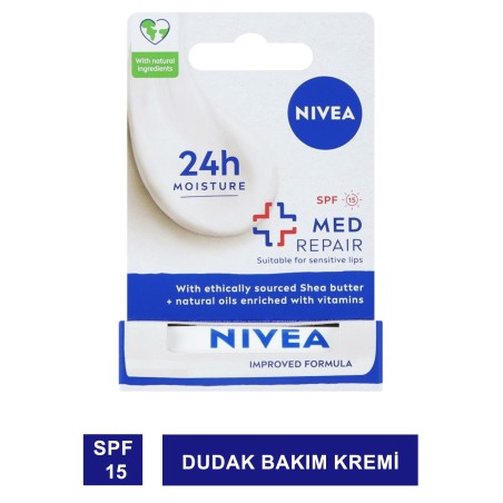 Nivea Lip Med Repair SPF 15 Dudak Bakım Kremi 4,8gr