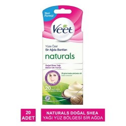 Veet Naturals Doğal Shea Yağı Yüz Bölgesi Sir Ağda Bantları 20 Adet