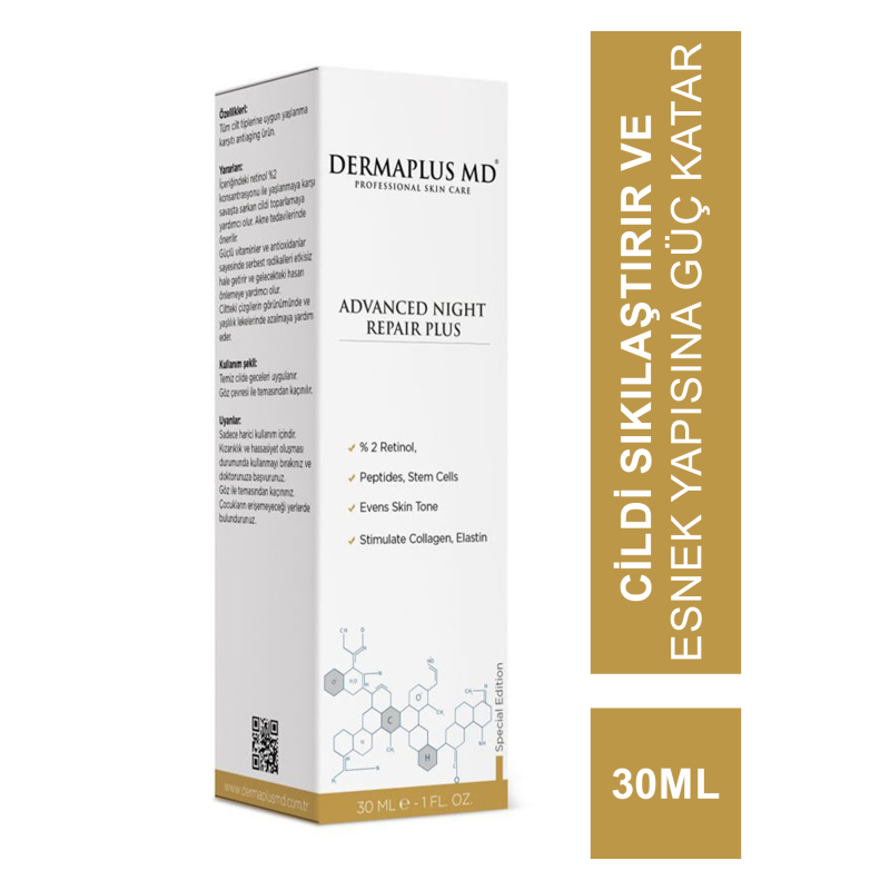 DermaPlus MD Advanced Night Repair Plus 30 ml Anti Aging Gece Kremi DermaPlus MD Advanced Night Repair Plus 30 ml Anti Aging Gece Kremi
