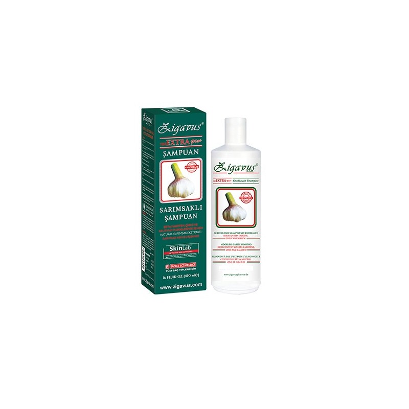 Zigavus Kokusuz Extra Plus Sarımsaklı Şampuan 450 ML Zigavus Kokusuz Extra Plus Sarımsaklı Şampuan 450 ML