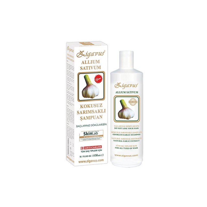 Zigavus Kokusuz Sarımsak Ekstraklı Şampuan 450ml Zigavus Kokusuz Sarımsak Ekstraklı Şampuan 450ml