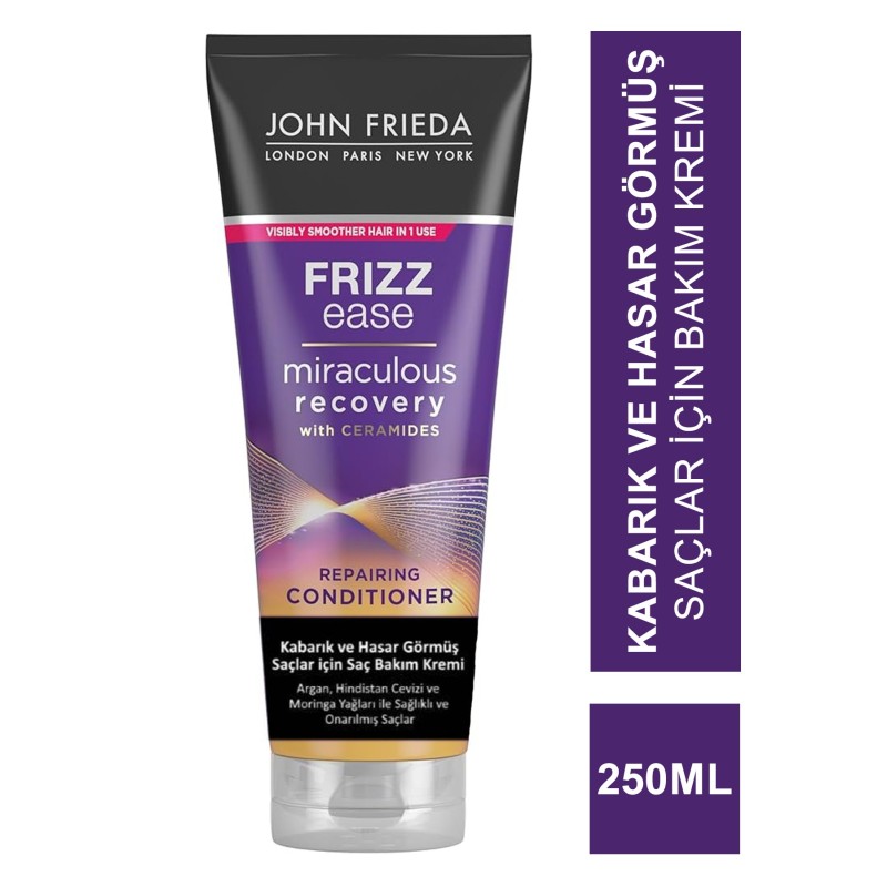 John Frieda Frizz Ease Miraculous Recovery Conditioner 250 ml Kabarık ve Hasar Görmüş Saçlar İçin Bakım Kremi