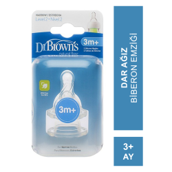 Dr.Browns 2.Aşama Dar Ağız Standart Biberon Emziği 3 Ay+