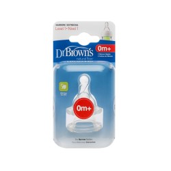 Dr Browns Biberon Emziği Dar Ağız 1. Aşama 302 (2 Adet)