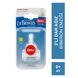 Dr Browns Biberon Emziği Dar Ağız 1. Aşama 302 (2 Adet)