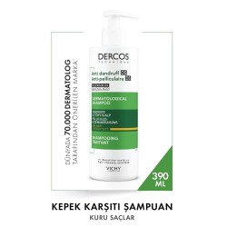 Vichy Dercos Kepek Karşıtı Şampuan Kuru Saçlar 390 ml